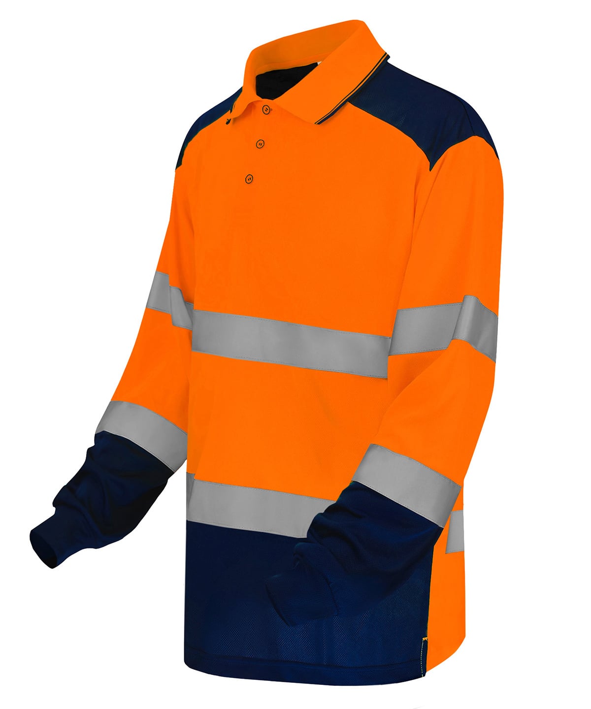 YOKO YK055 Hi-Vis Two-Tone Long Sleeve Polo | Premium High Visibility Workwear