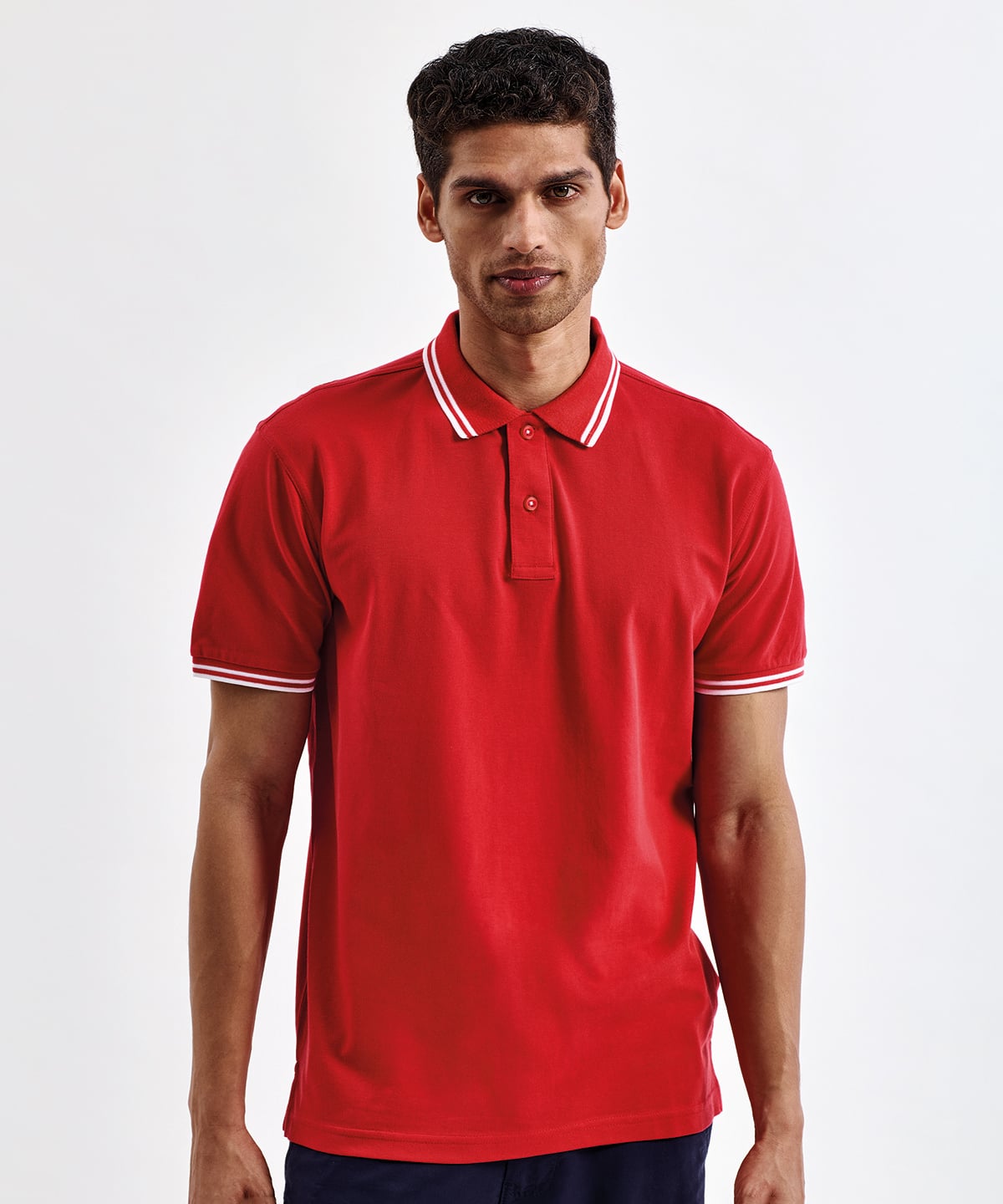 Asquith & Fox AQ011 Men's Classic Fit Tipped Polo | Embroidered Polo Shirts