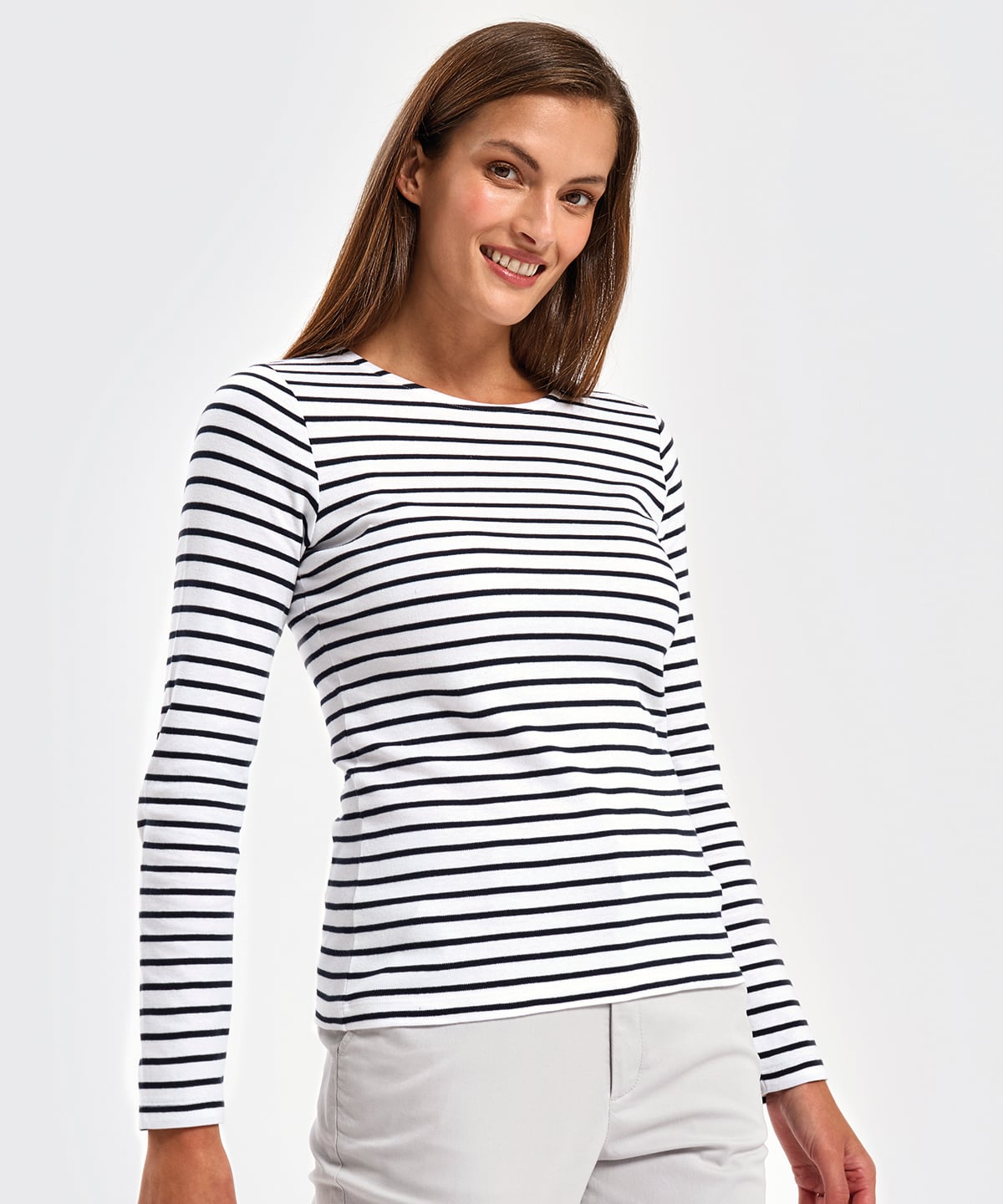 AQ071 | Women's Marinière coastal long sleeve tee | Asquith & Fox