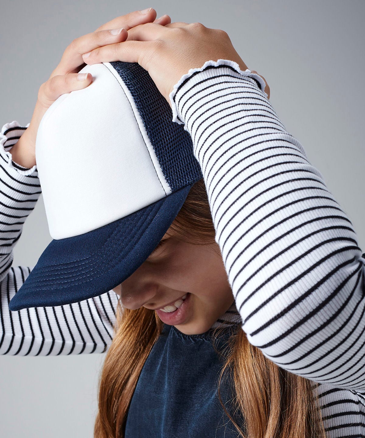 Beechfield B645B Junior Vintage Snapback Trucker | Personalised Kids Trucker Cap