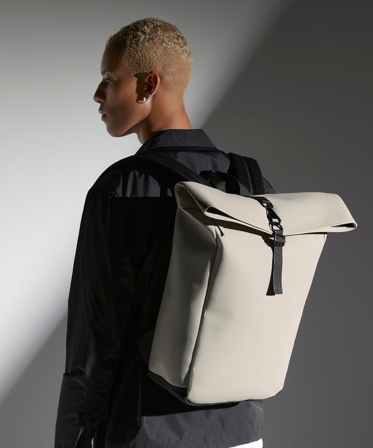 Bagbase Matte PU Roll-Top Backpack (BG335) | 15L Laptop Backpack