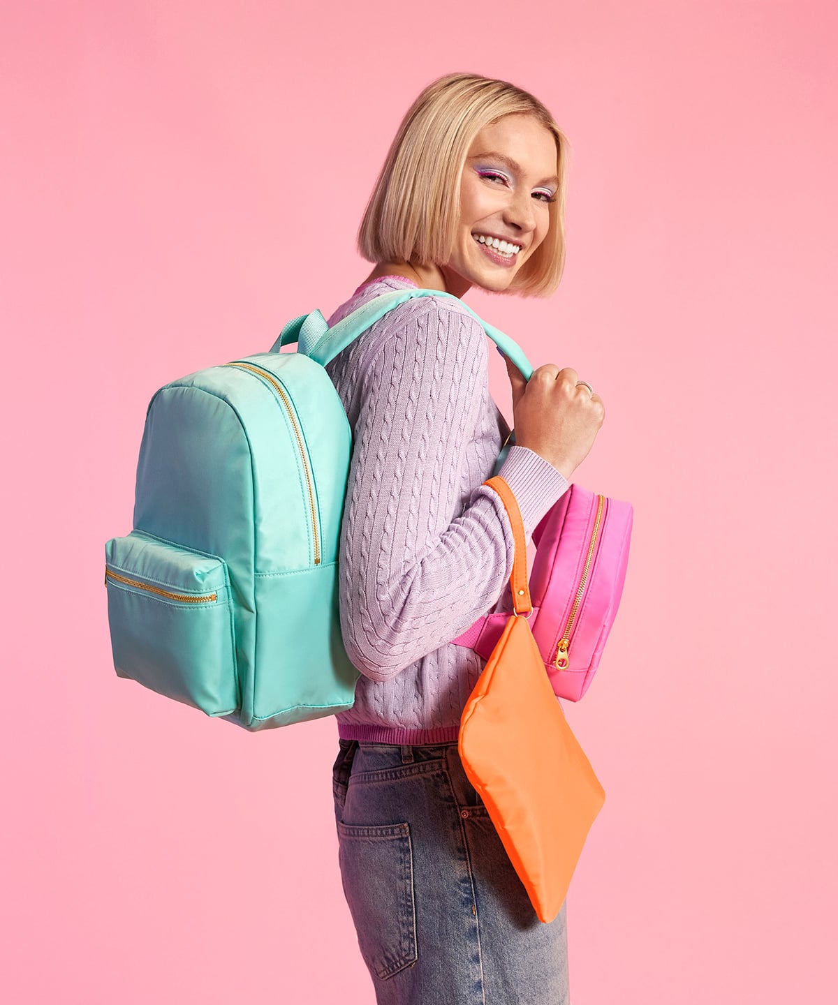 Bagbase Sundae Cross-Body Bag (BG883) | Colourful 2L Gold-Zip Bag