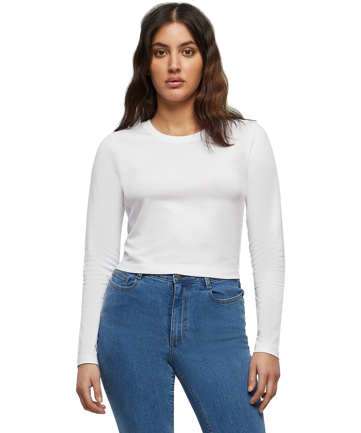 Women’s Cropped Long Sleeve T-Shirt BY261  | Build Your Brand