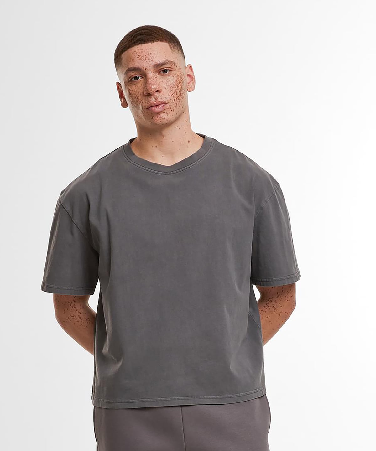Build Your Brand BY435 Vintage Cropped Heavy Oversized Tee | Premium Streetwear T-Shirt
