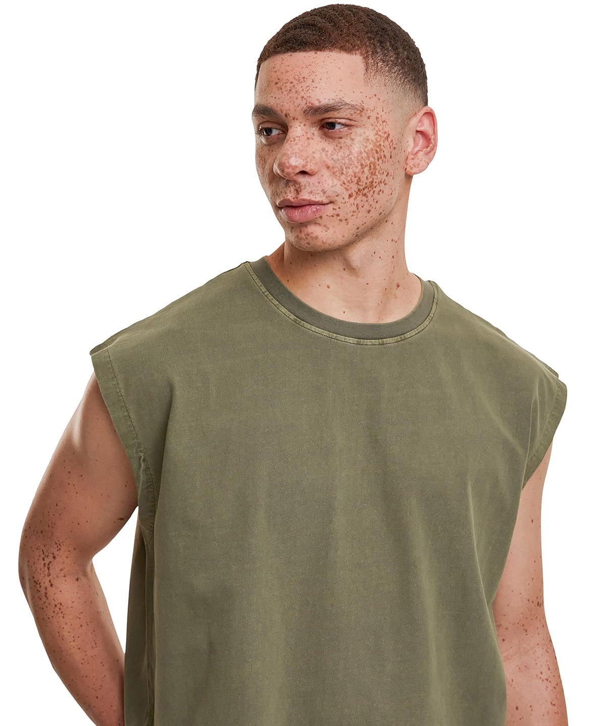 Build Your Brand BY436 Vintage Cropped Heavy Sleeveless Tee | Premium Streetwear & Custom Printing