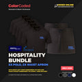 Asquith & Fox, Premier Hospitality Bundle (5x Polo, 2x Apron)