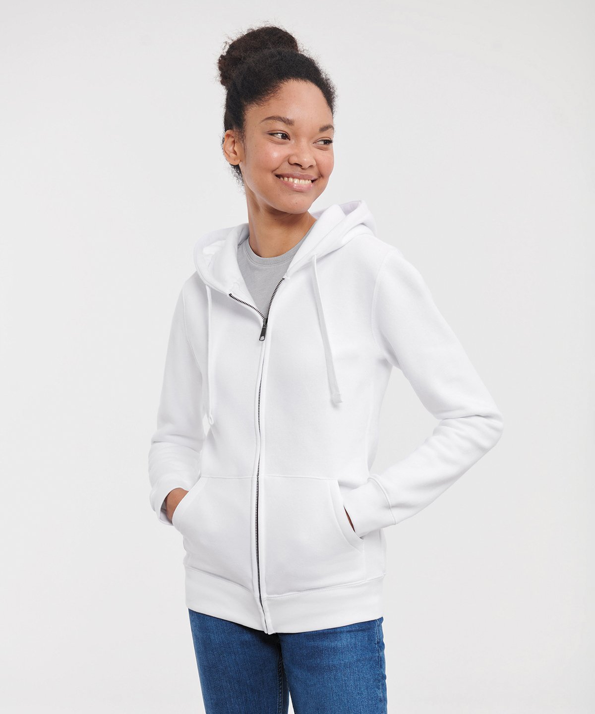 J266F | Women's authentic zipped hooded sweatshirt | Russell Athletic