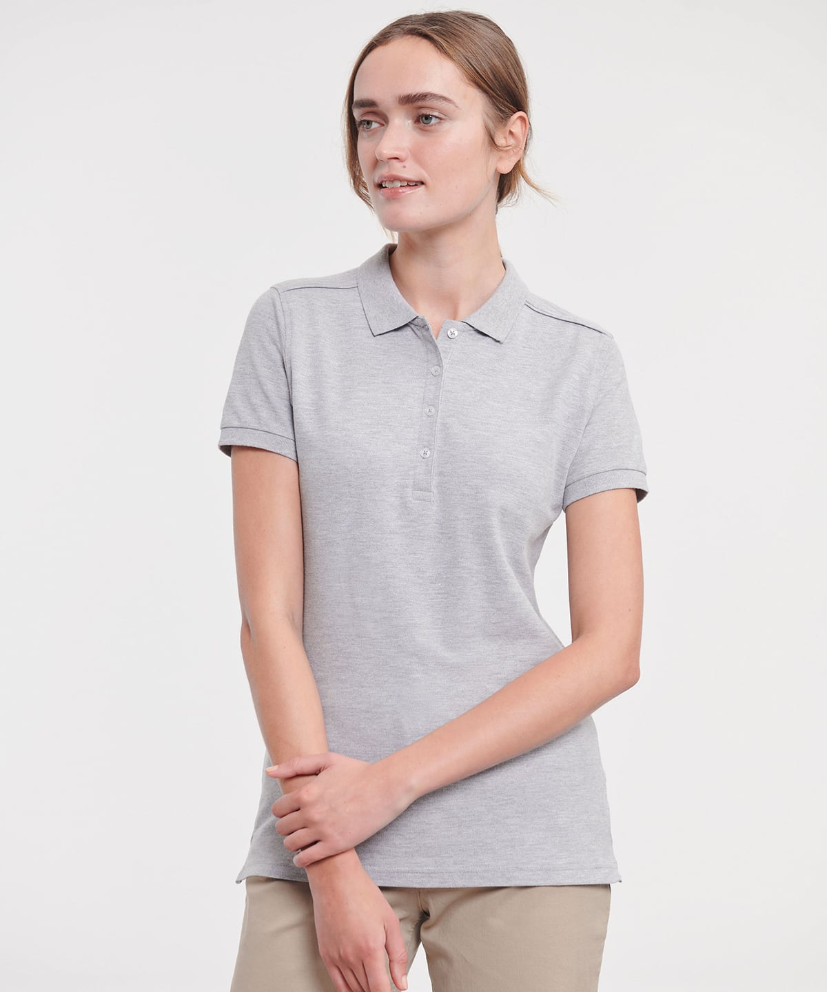 Russell Athletic Women's Stretch Polo (J566F) | Ladies Slim Fit Polo Shirts