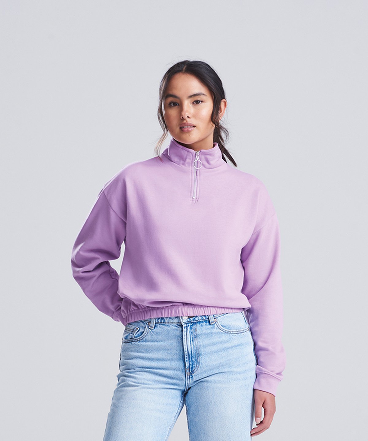 JH037 | Women's cropped ¼-zip sweat | AWDis Just Hoods
