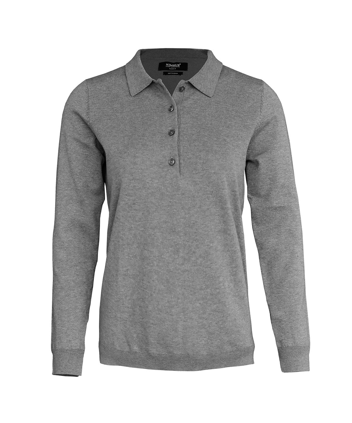 Nimbus Women's Brighton Long Sleeve Knitted Polo (N145F) | Organic Cotton Blend