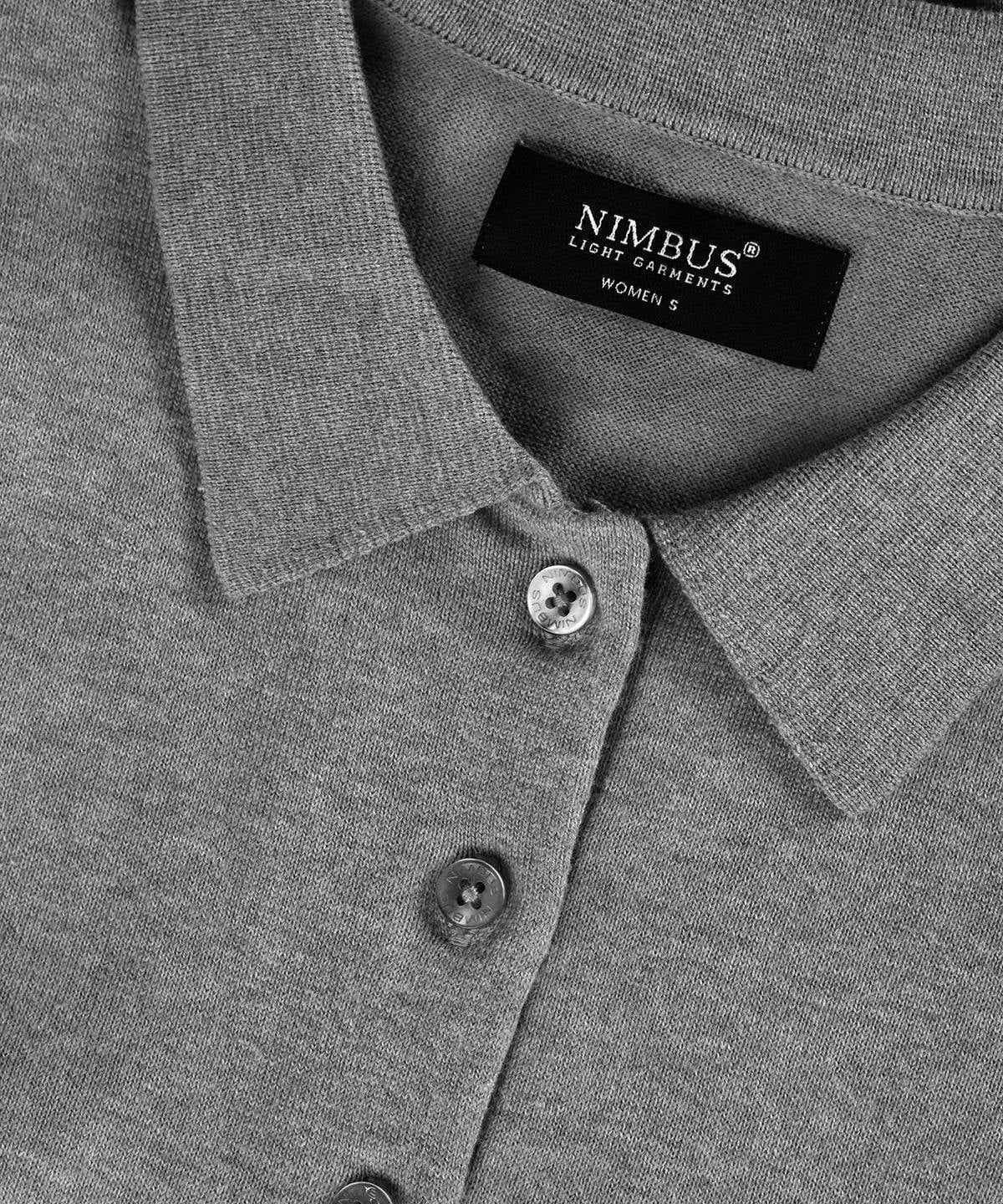 Nimbus Women's Brighton Long Sleeve Knitted Polo (N145F) | Organic Cotton Blend