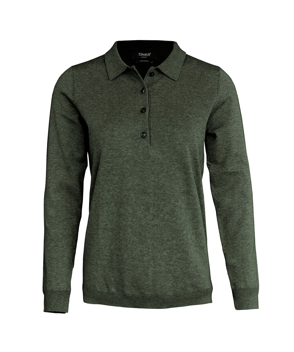 Nimbus Women's Brighton Long Sleeve Knitted Polo (N145F) | Organic Cotton Blend