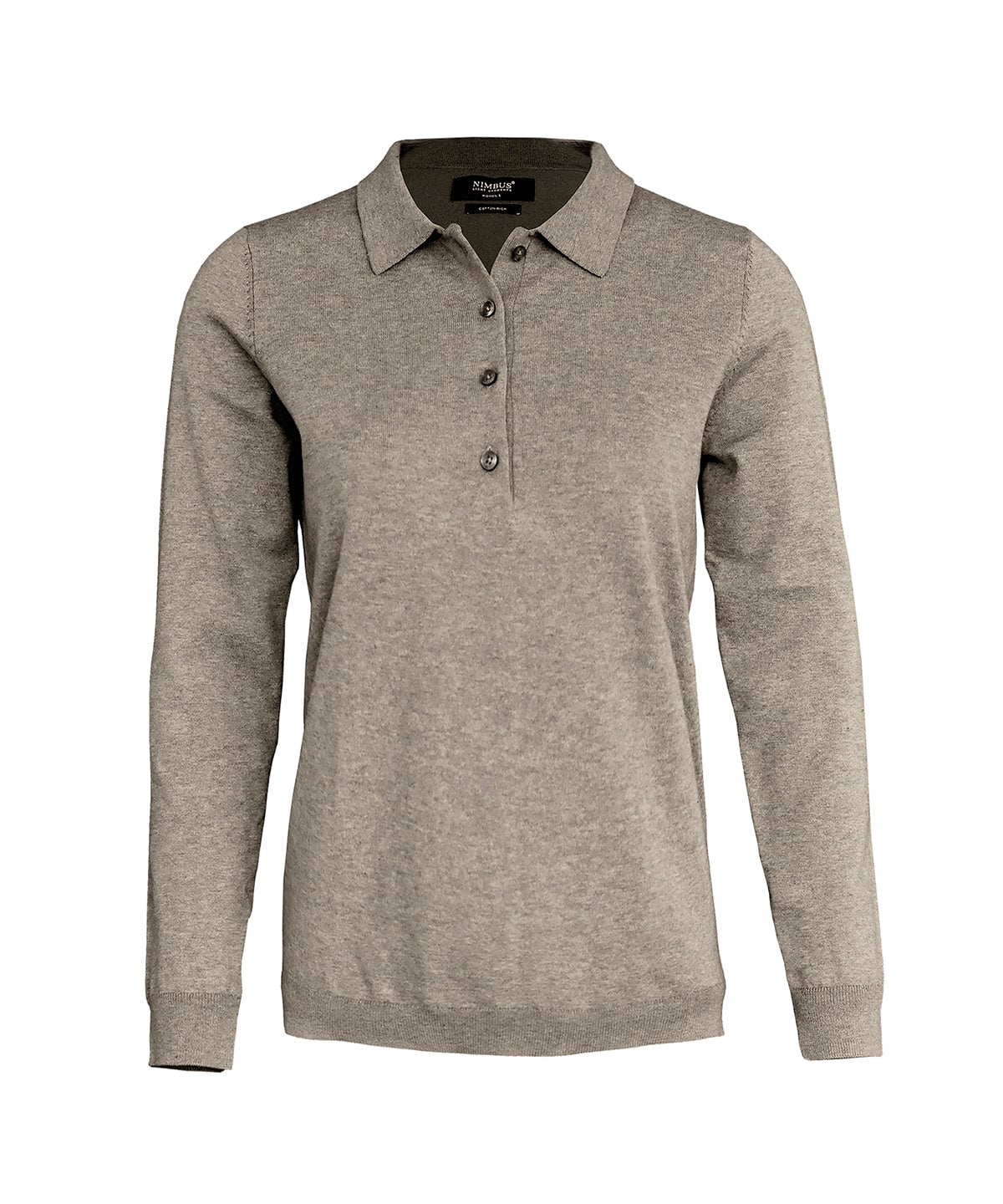 Nimbus Women's Brighton Long Sleeve Knitted Polo (N145F) | Organic Cotton Blend
