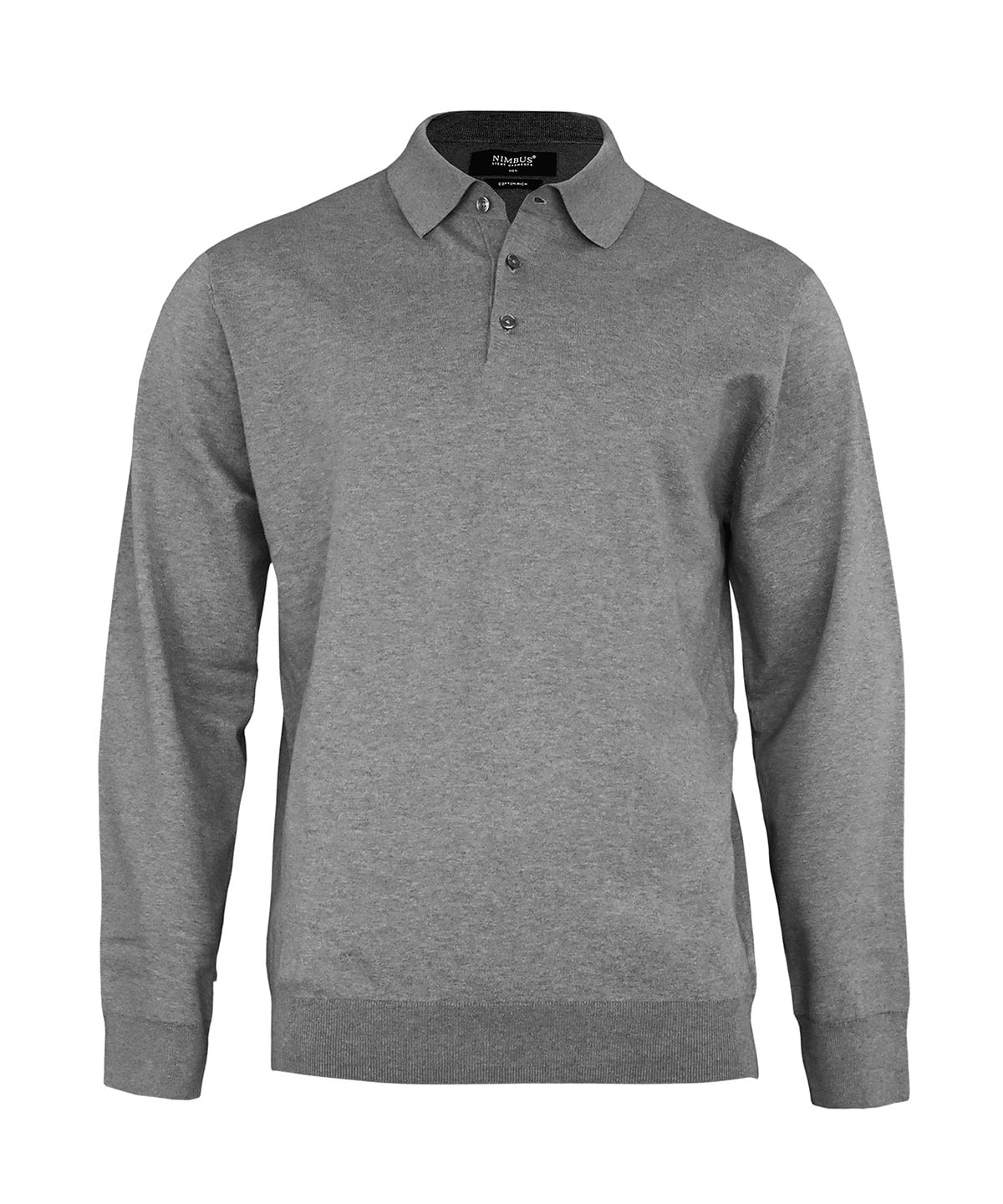 Nimbus Brighton Long Sleeve Knitted Polo (N145M) | Organic Cotton Blend