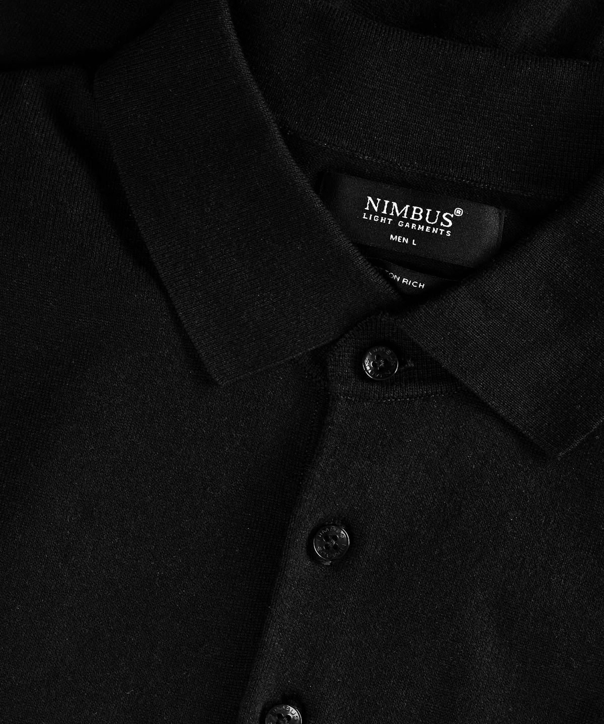 Nimbus Brighton Long Sleeve Knitted Polo (N145M) | Organic Cotton Blend