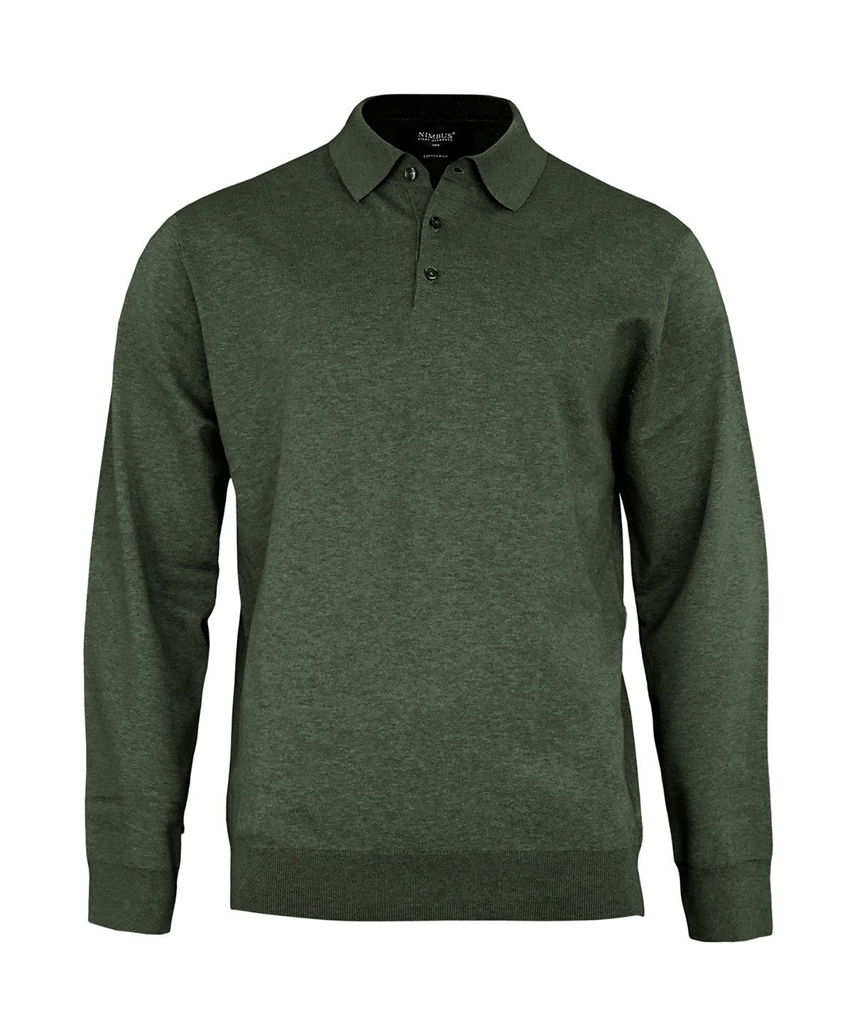 Nimbus Brighton Long Sleeve Knitted Polo (N145M) | Organic Cotton Blend