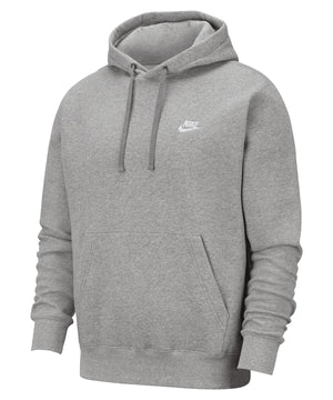 Nk387-Dmsw | Dark Grey Heather/Matte Silver/White - Nike Club Hoodie | Nike