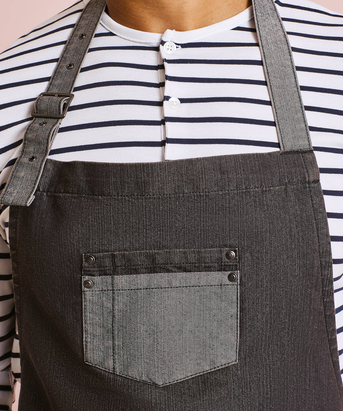PR127 | Domain contrast denim bib apron | Premier