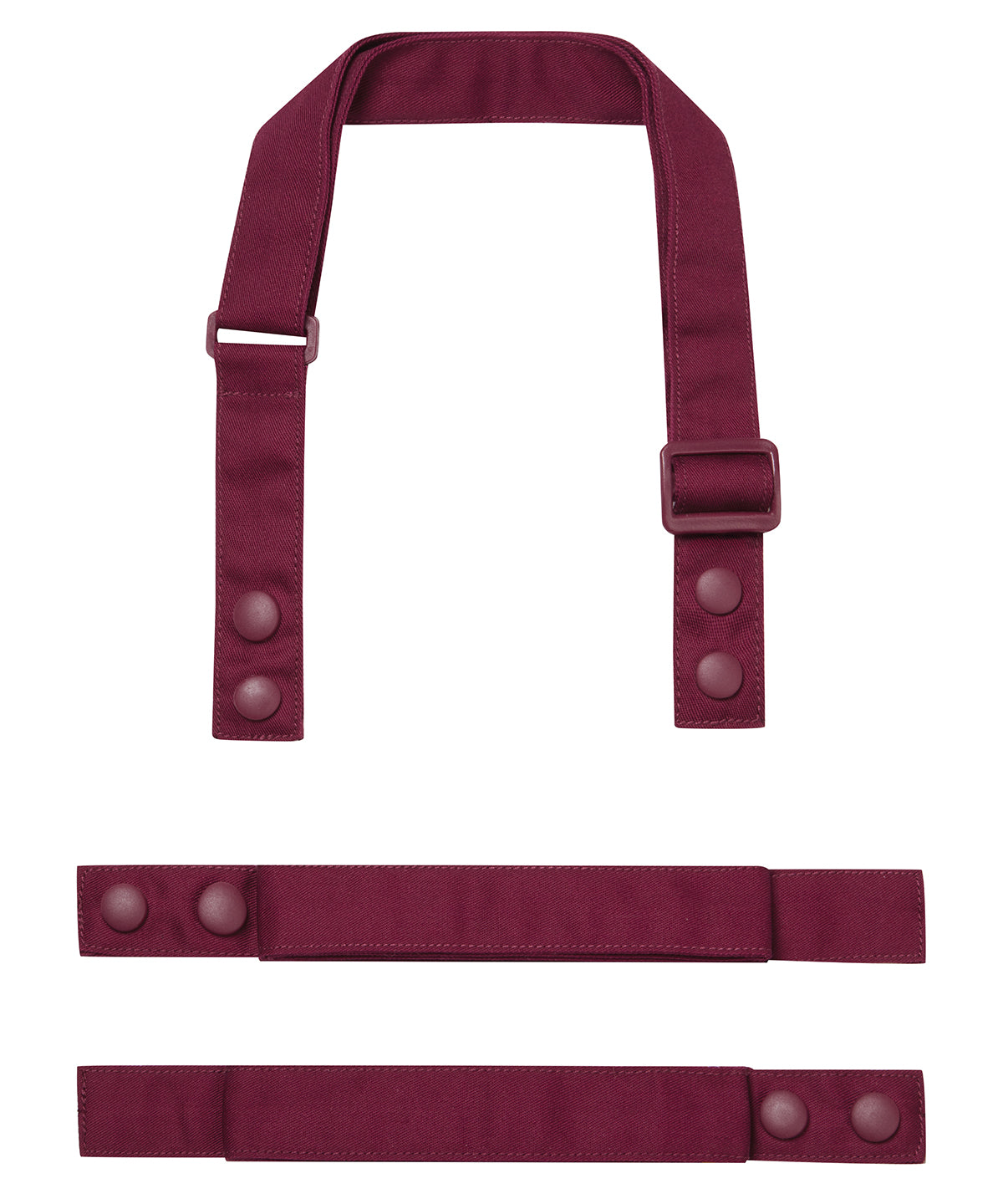 Pr191-Burg | Burgundy - Swap & Pop Customisable Apron Straps | Premier