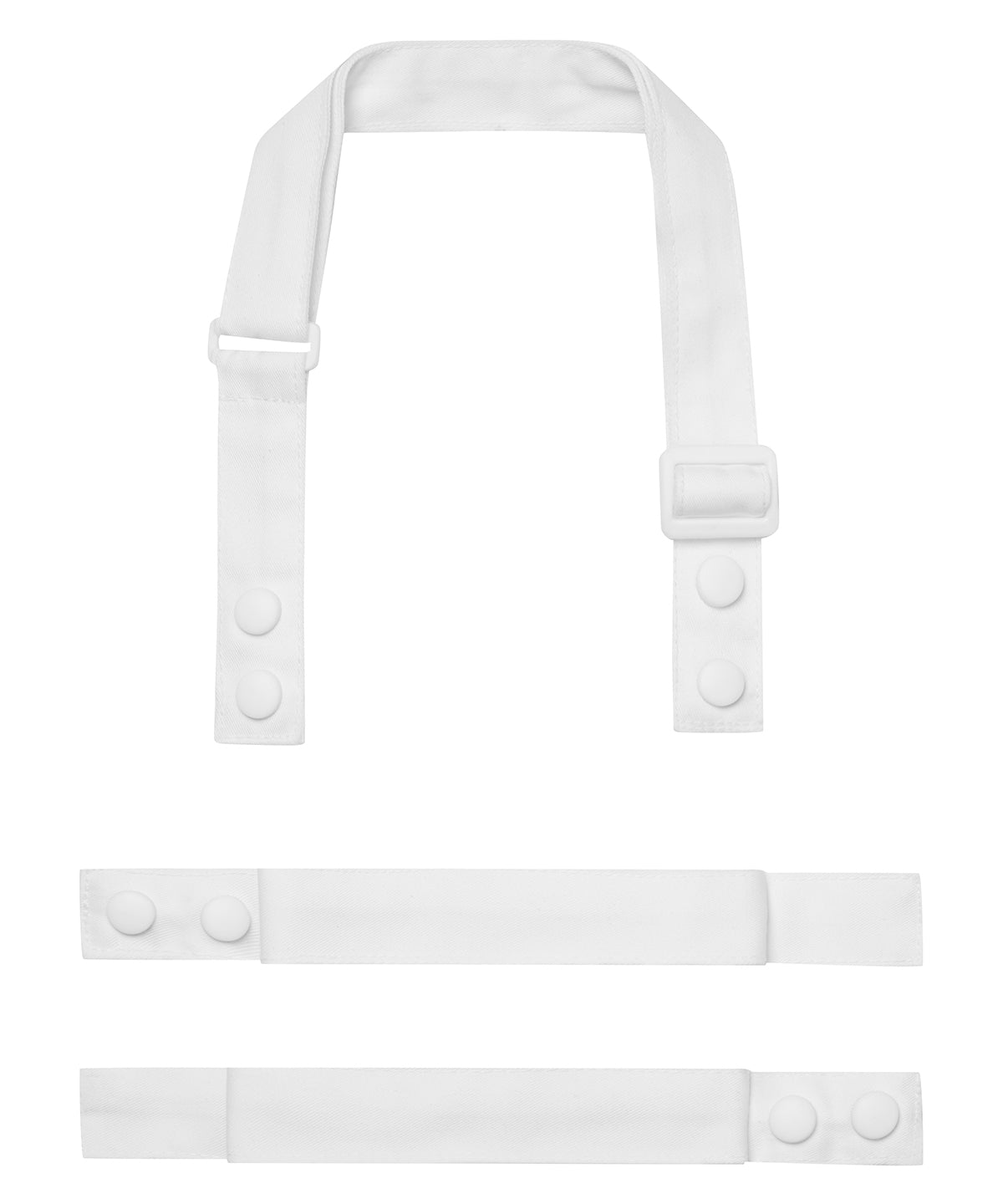 Pr191-Whit | White - Swap & Pop Customisable Apron Straps | Premier
