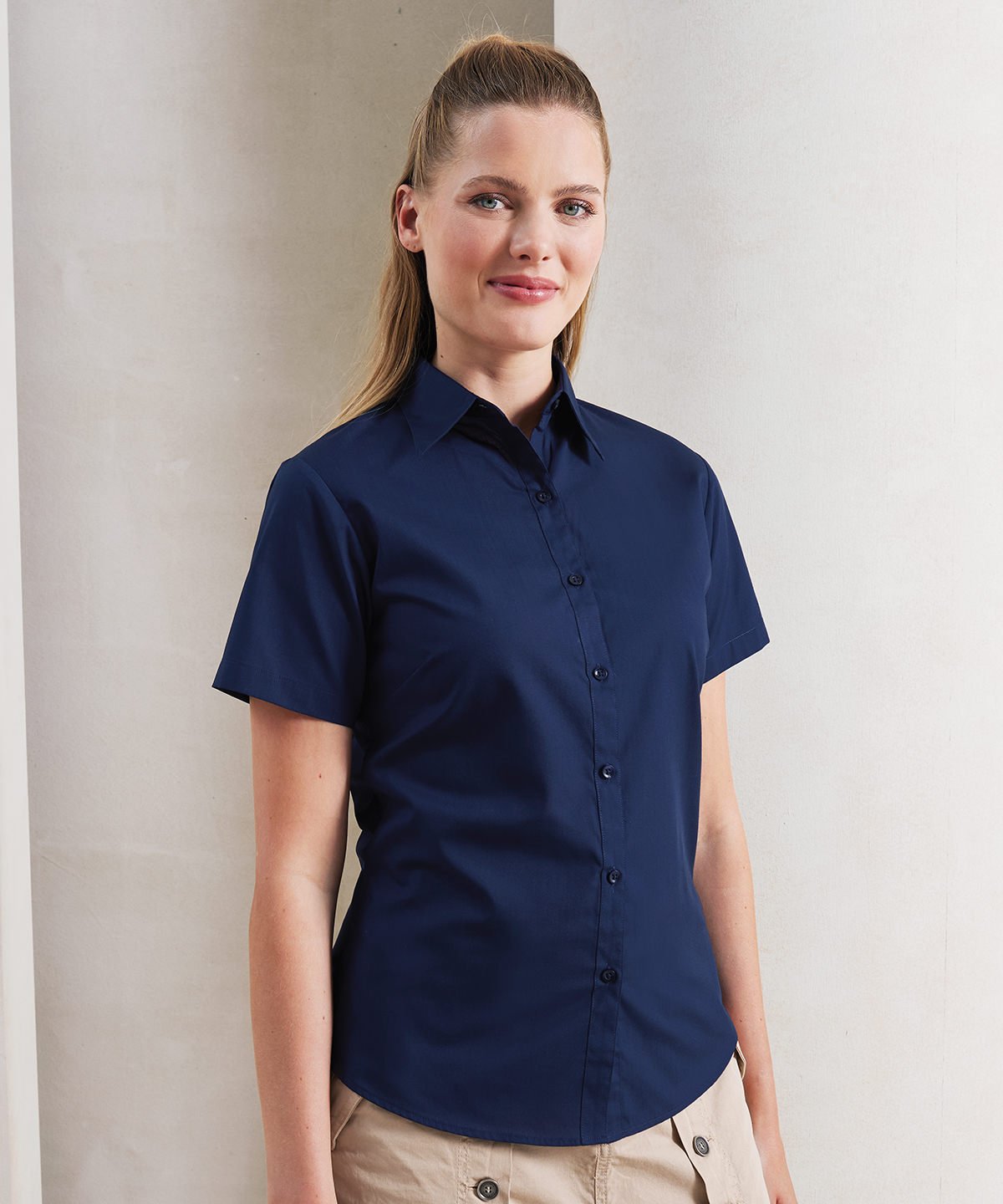 PR302 | Women's short sleeve poplin blouse | Premier