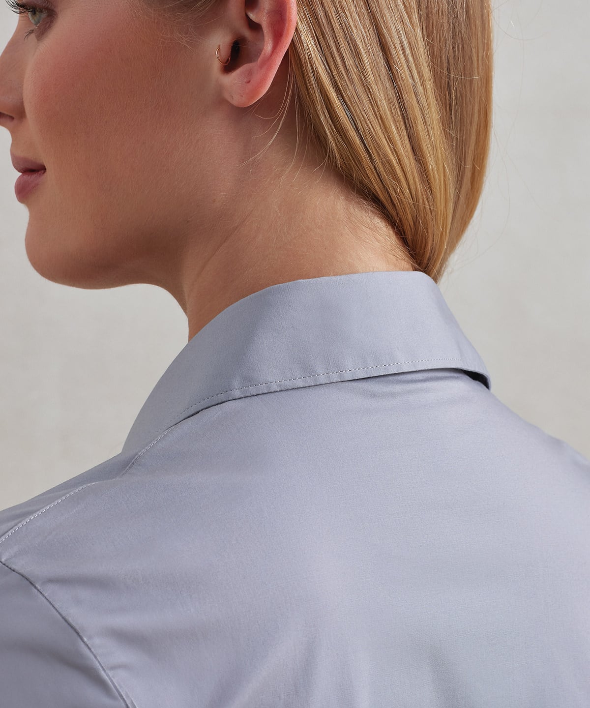 Premier Women's Stretch Fit Cotton Poplin Long Sleeve Blouse (PR344) | Ladies Business Shirts