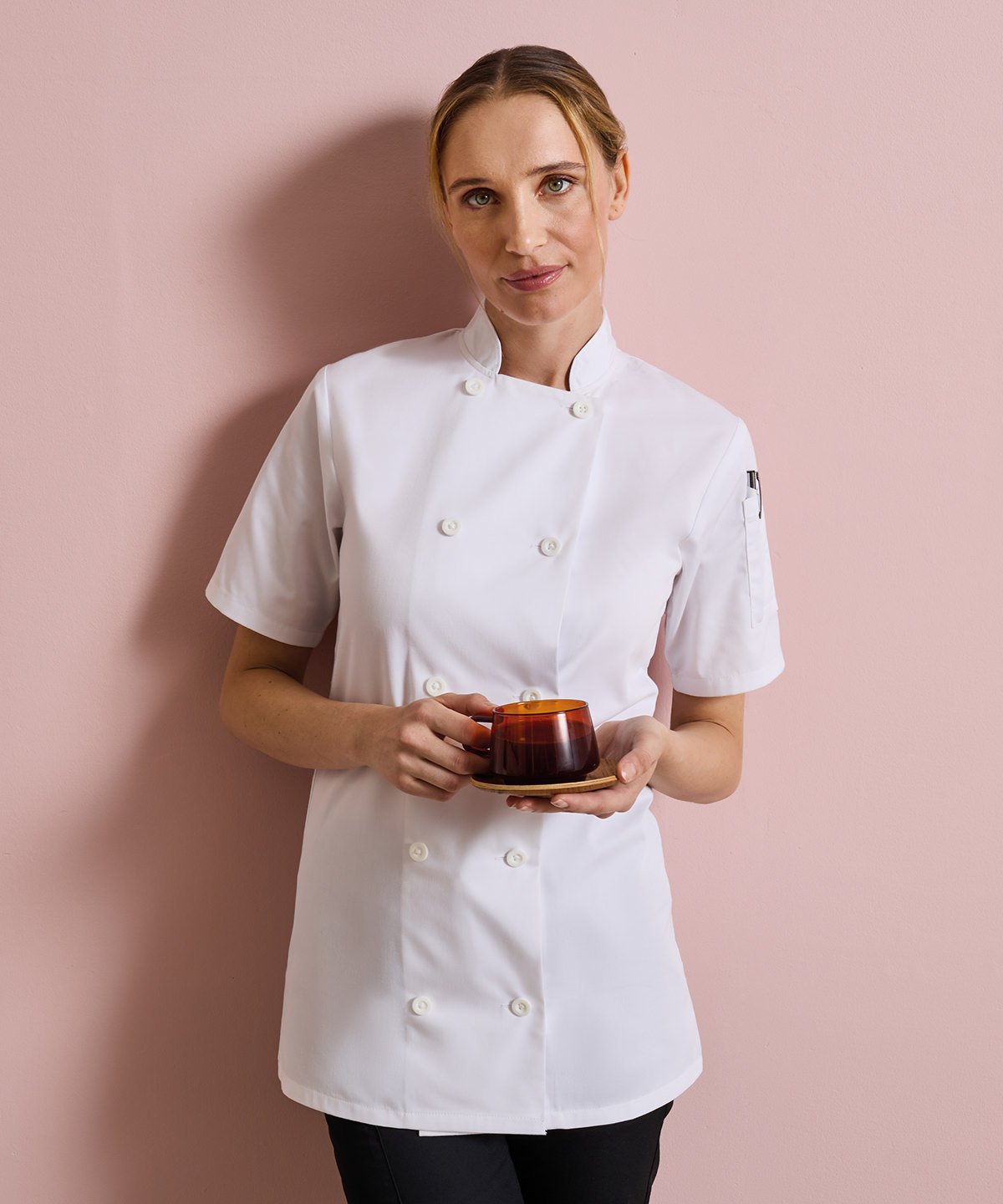 PR670 | Women's short sleeve chef's jacket | Premier