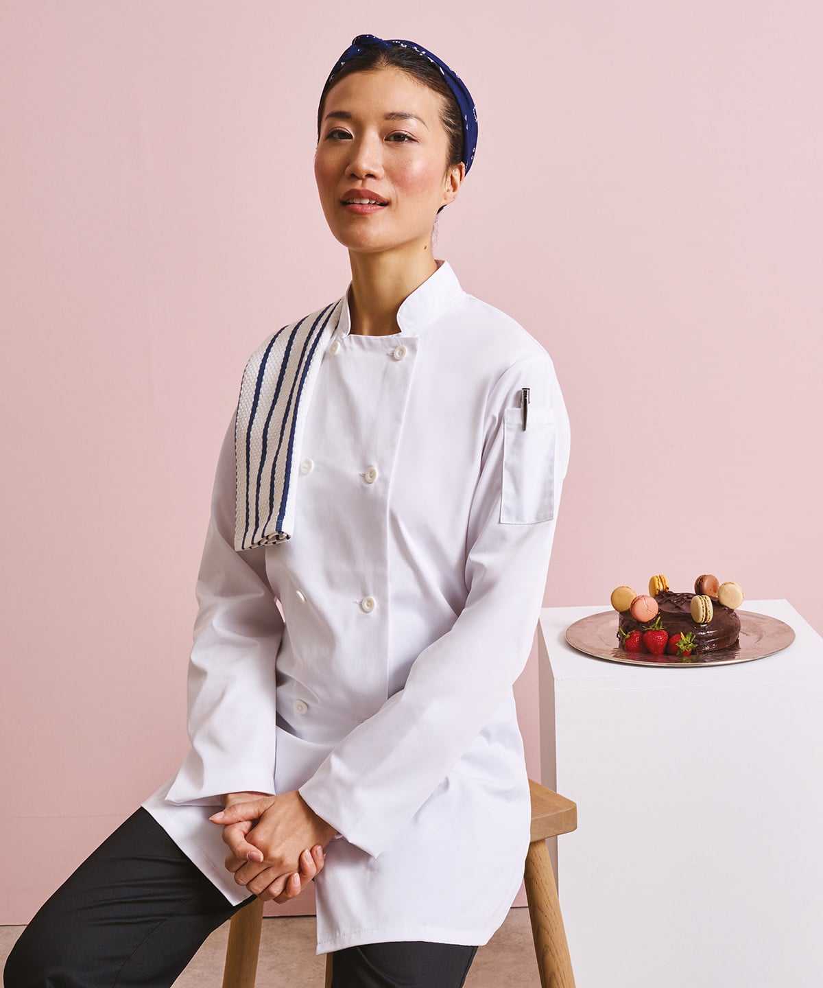 Premier PR671 Women's Long Sleeve Chef's Jacket | Personalised Ladies Chef Uniform