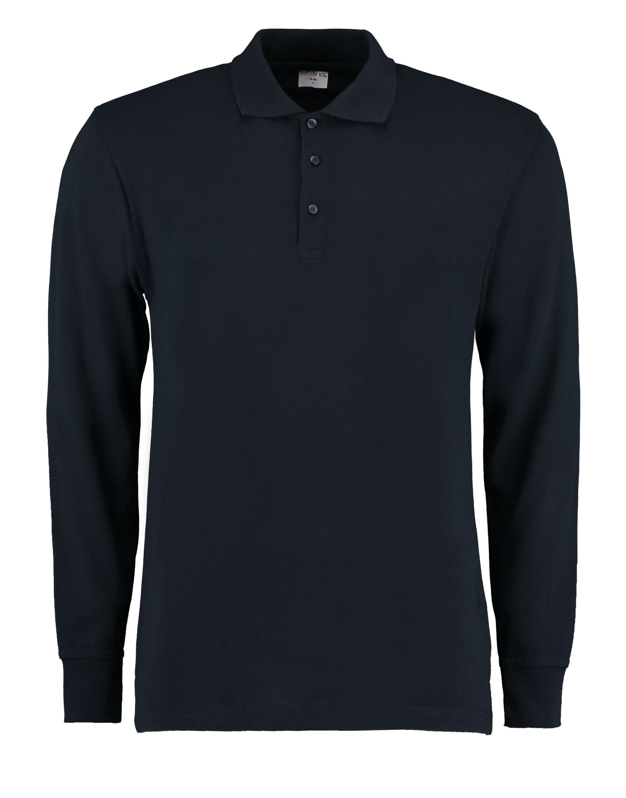 Kustom Kit Mens Pique L/S Polo Shirt