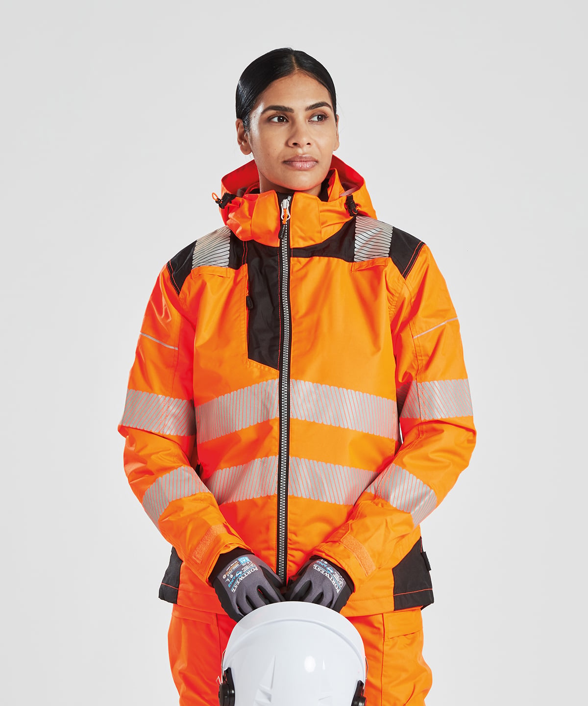 Portwest Women's PW3 Hi-Vis Winter Jacket (PW419), worn by a model