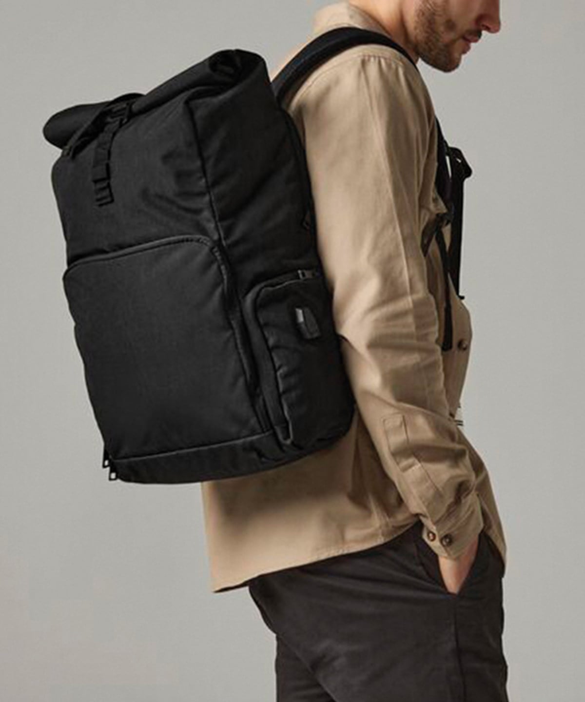 QD995 | Q-Tech charge roll-top backpack | Quadra