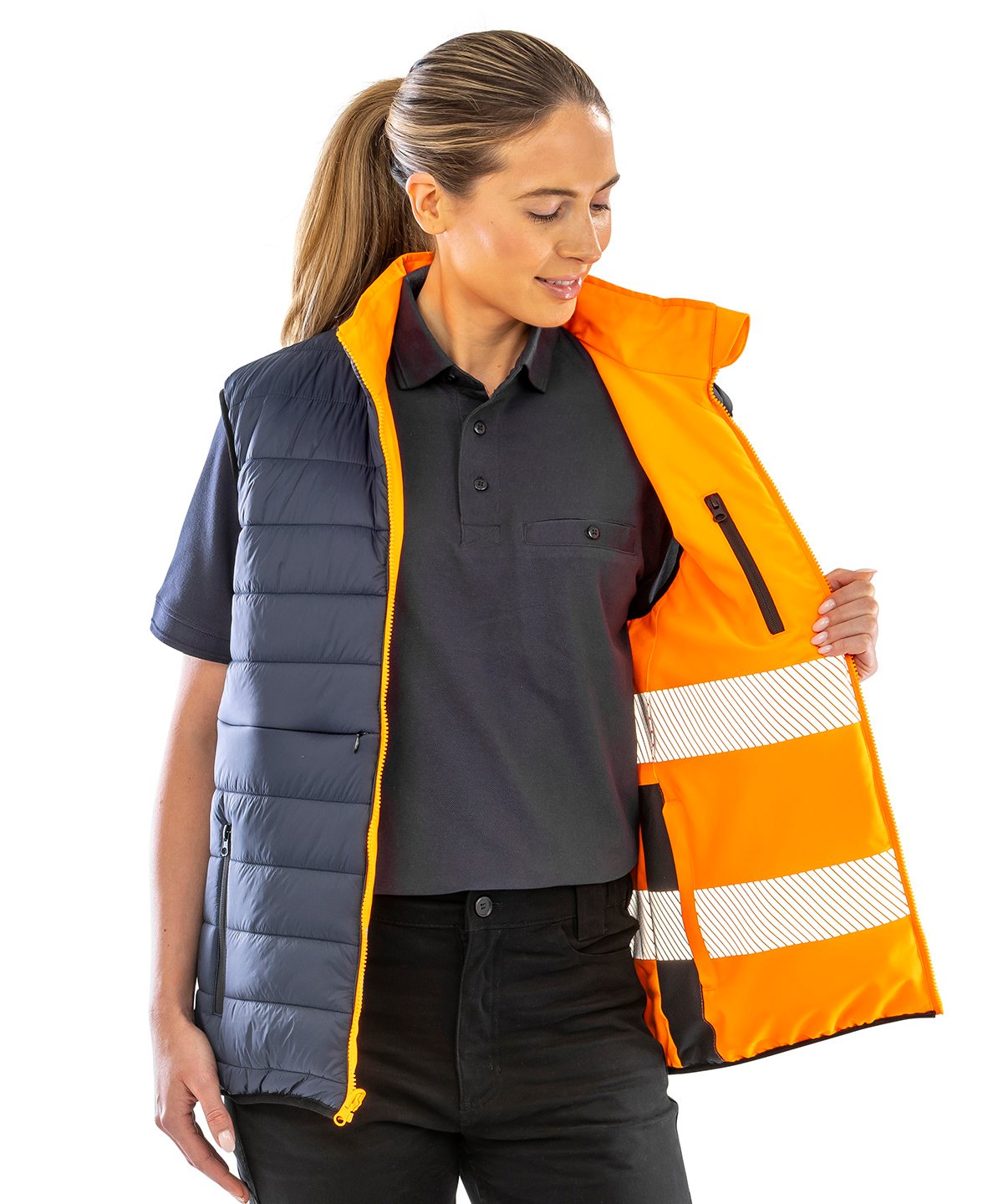 R332X | Reversible soft padded gilet | Result Safeguard