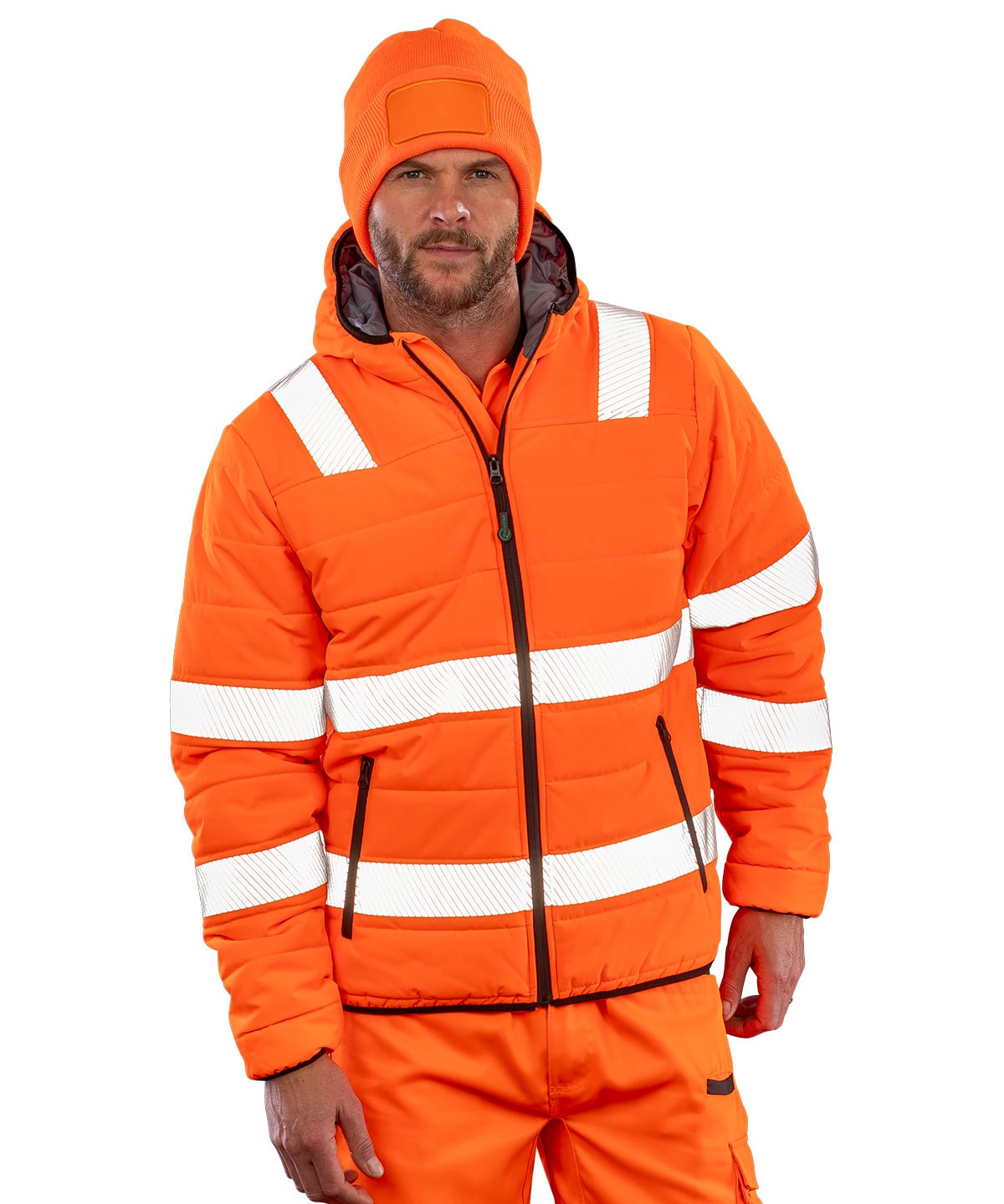 Result Recycled Ripstop Padded Safety Jacket (R500X) | Hi-Vis Jacket