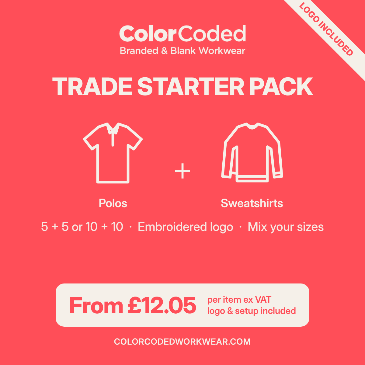 Trade Starter Pack | ProRTX Polos & Sweatshirts with Logo Included