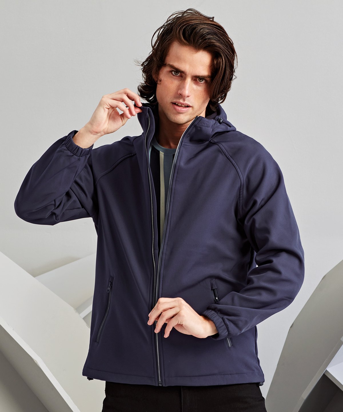 TS009 | Hooded 2-layer softshell jacket | 2786