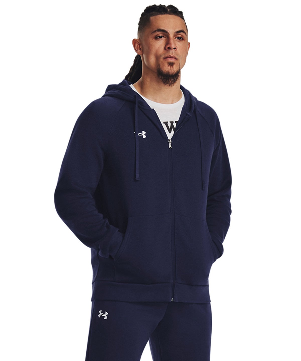 Under Armour Rival Fleece Full-Zip Hoodie (UA041) | Cotton-Blend Hoodie