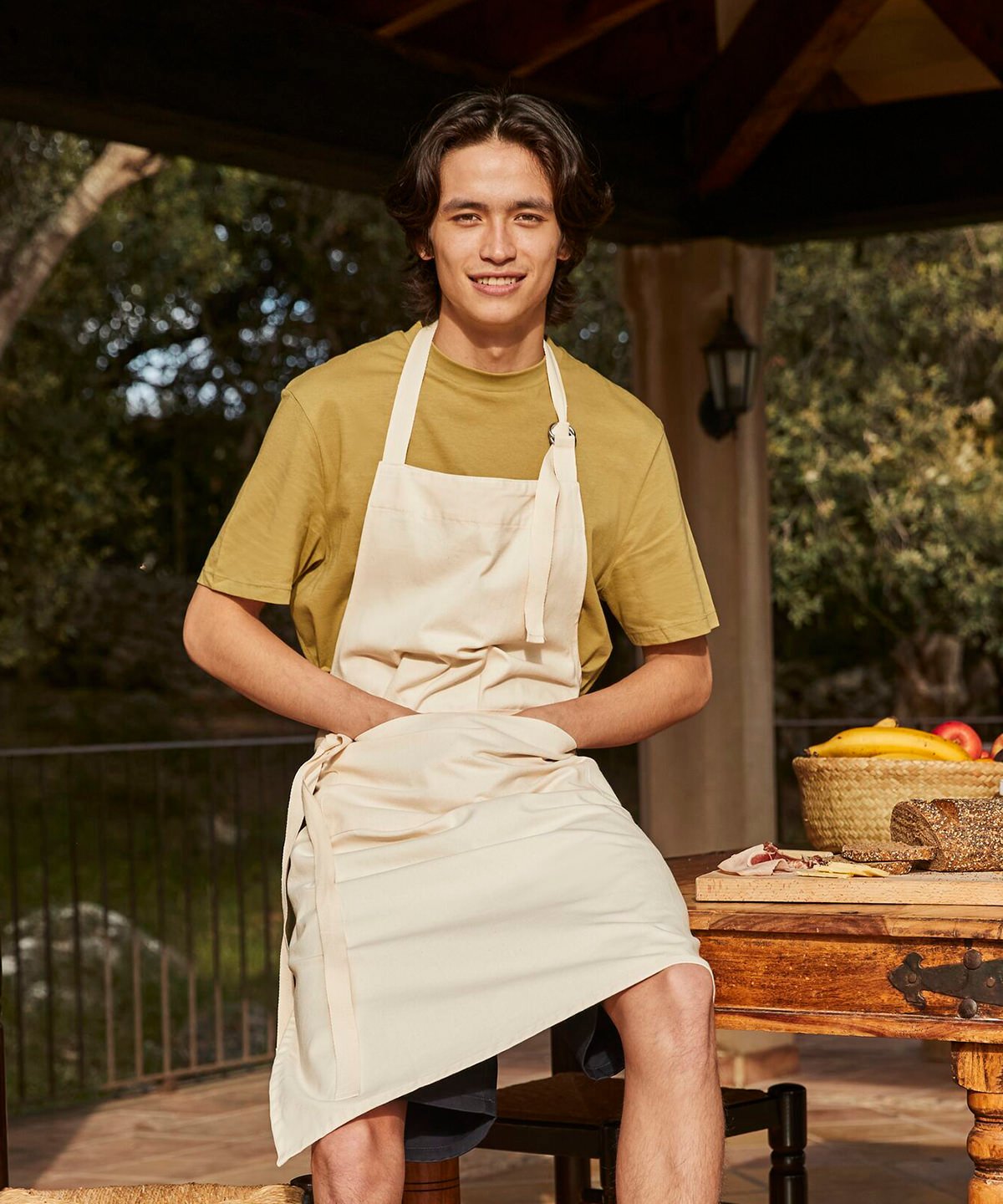 Wm364-Lgre | Light Grey - Fairtrade Cotton Adult Craft Apron | Westford Mill