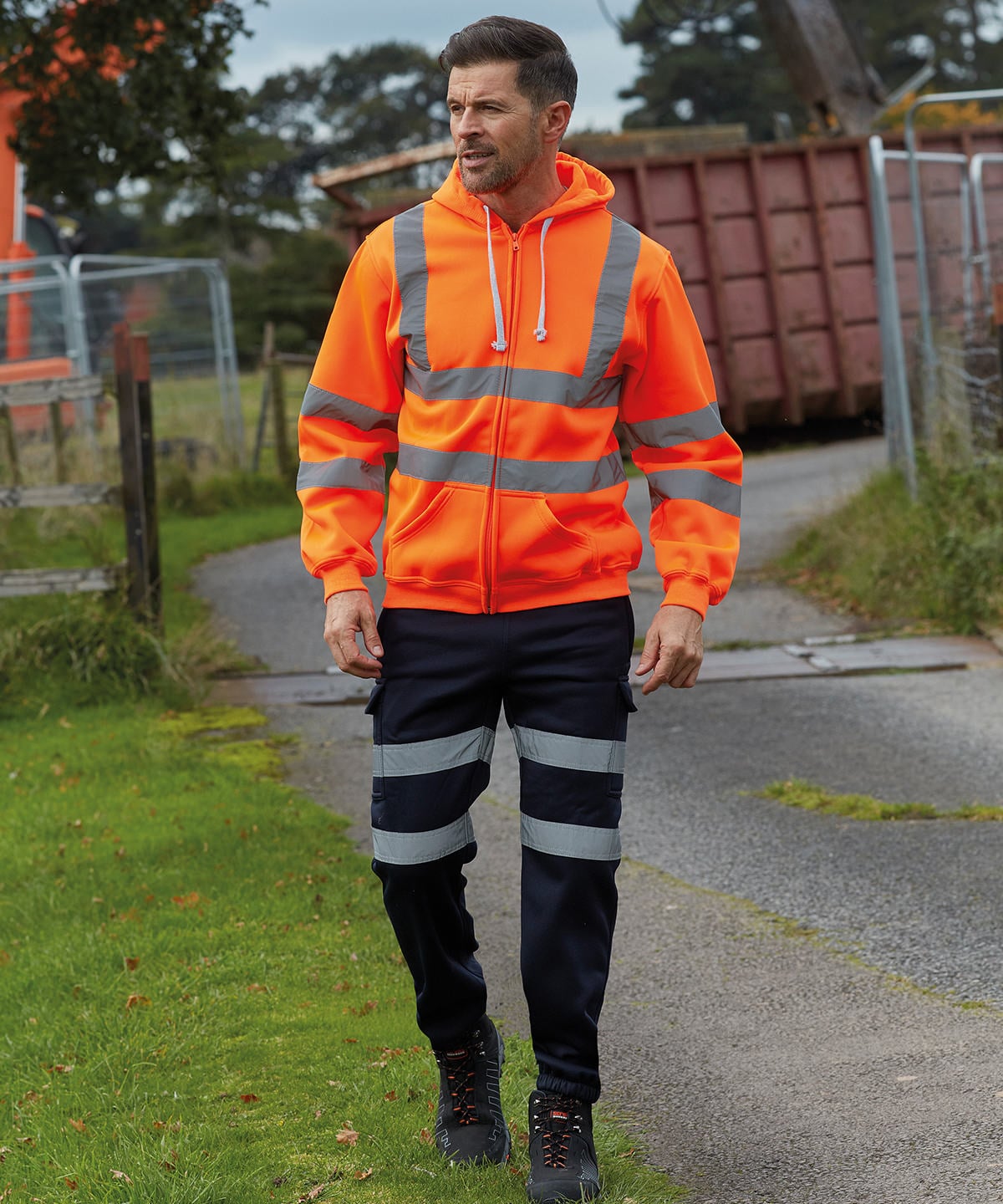 YOKO Hi-Vis Zip Hoodie (YK012) | Custom Embroidered Hi-Vis Hoodies